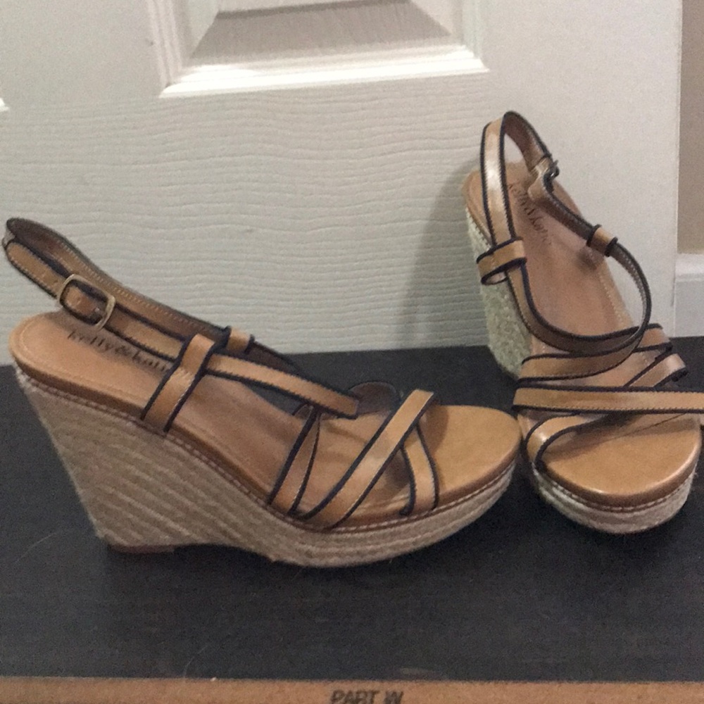 Brown Wedge Sandals. Size 8 - never been worn!